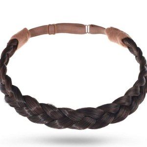 JuvaBun Two Strand Braid Headband - Medium Brown